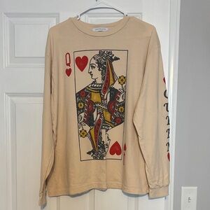 Daydreamer Queen of Hearts Graphic Long Sleeve Tee